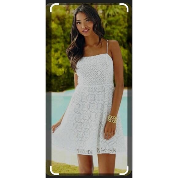 Lilly Pulitzer Jennilee Crotchet Lace Dress & Tatum Fringe Cardigan Size XS BOTH - Picture 2 of 15